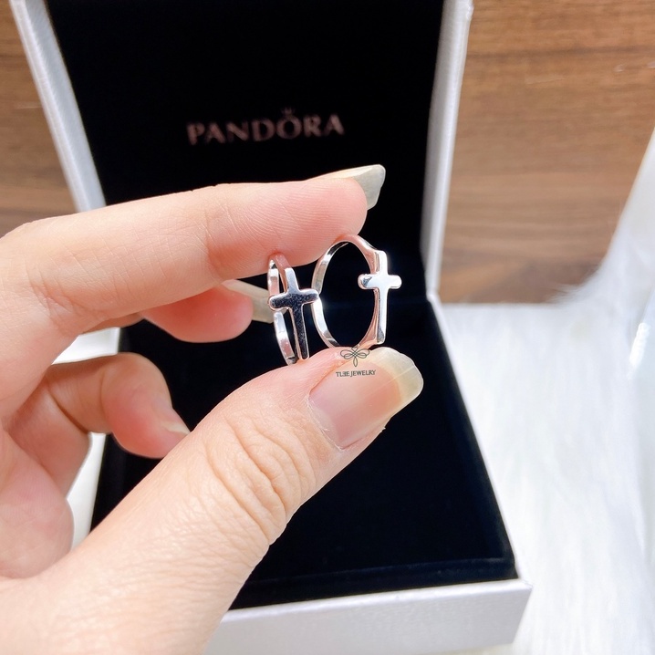 Nhẫn bạc TLEE thánh giá dáng mở basic TleeJewelry A0346