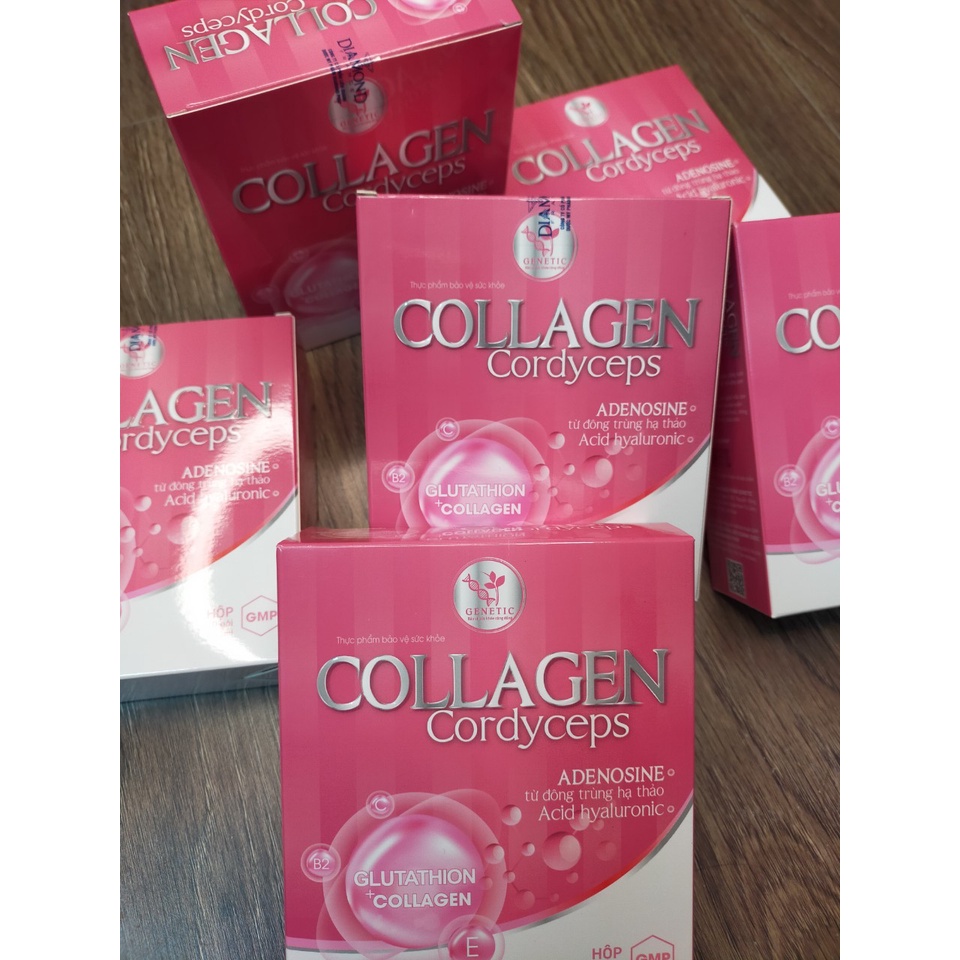 Nước uống trắng da giảm nám Collagen Cordyceps - Sản phẩm viện hàn lâm KHCN VN dạng siro 20 gói