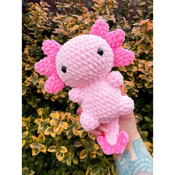 Gấu bông axolotl bằng len handmade cute/ Quà tặng bạn bè