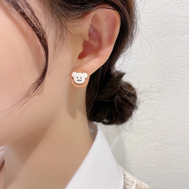 Bông Tai Hình Gấu Tròn Dễ Thương Thời Trang 2022 Cho Nữ