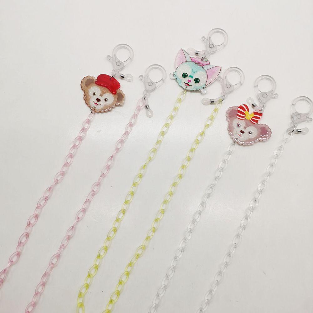 TWINKLE Cute Cartoon Glasses Chain Gift Korean Style Chain Women Eyeglasses Accessories Lanyards Kid Acrylic Necklace Personality Neck Strap Rope StellaLou protectionChain/Multicolor