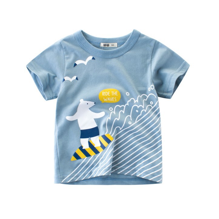 Áo bé trai ngắn tay 27Kids thun cotton siêu mịn đẹp - Hàng xuất khẩu Âu Mỹ