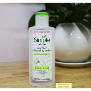 Nước tẩy trang Simple Micellar Cleansing Water 200ml