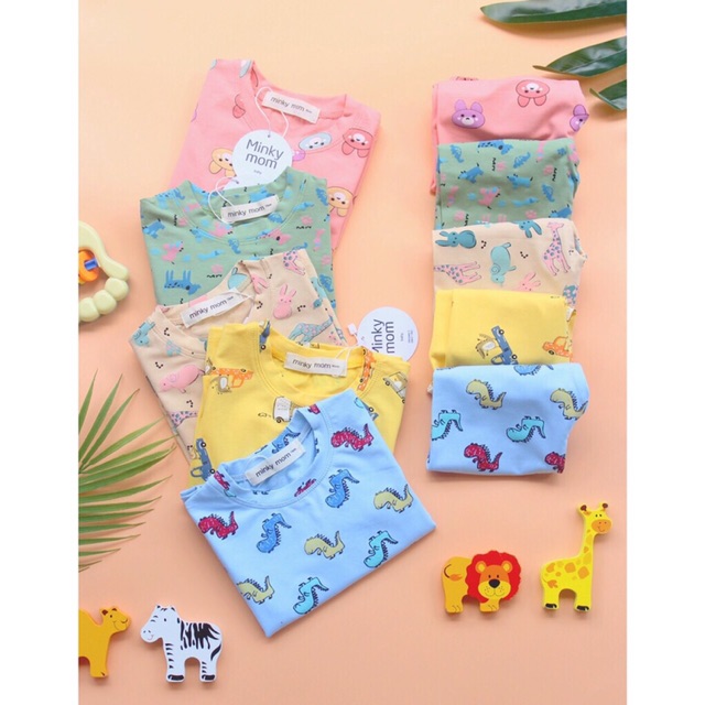 Bộ Minky Mom cotton cao cấp cho bé