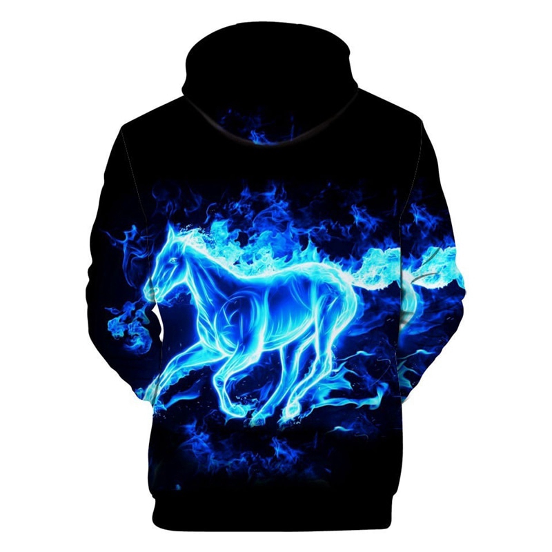 Áo hoodie in hình con ngựa 3D thời trang cá tính dành cho cả nam và nữ