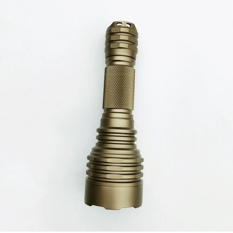 Bộ vỏ đèn pin C8 C8+ loại tốt choá trơn để mod đèn dùng pin 18650 hoặc 21700, tương tự Convoy C8+