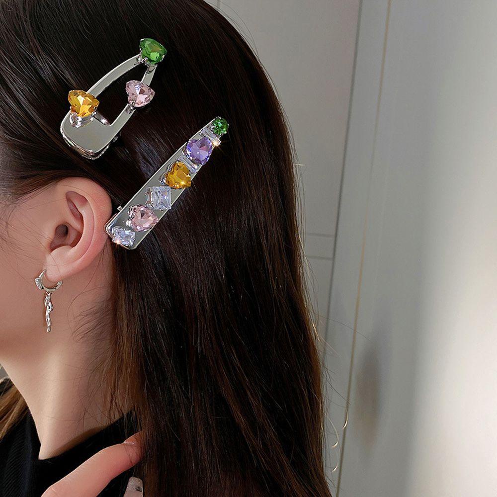 Kẹp Tóc Mỏ Vịt Rỗng Màu Ngà Thiết Kế Hình Học Đơn Giản Cho Nữ