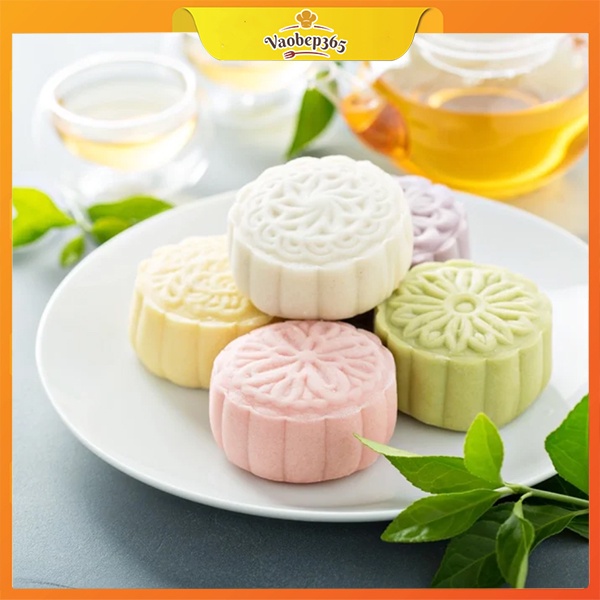 Set làm bánh Trung Thu dẻo chay, 20 chiếc 75g, mix 4 vị hoặc tự chọn (Bánh dẻo Đậu xanh, Đậu đỏ, Matcha, Sữa dừa,...)