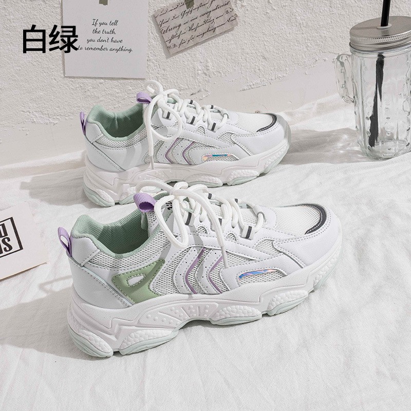 Giày Thể Thao Phối Lưới Màu Trắng Phong Cách Hàn Quốc Thời Trang Mùa Hè Hàng Mới Dành Cho Bạn Nữ 2021 | BigBuy360 - bigbuy360.vn