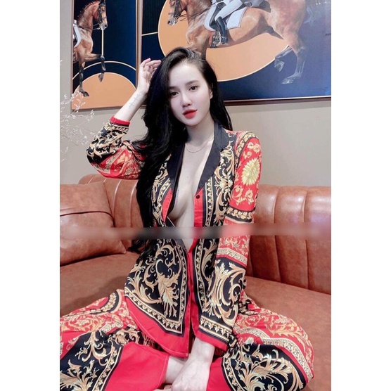 Pizama lụa xước tay dài (40-60kg)