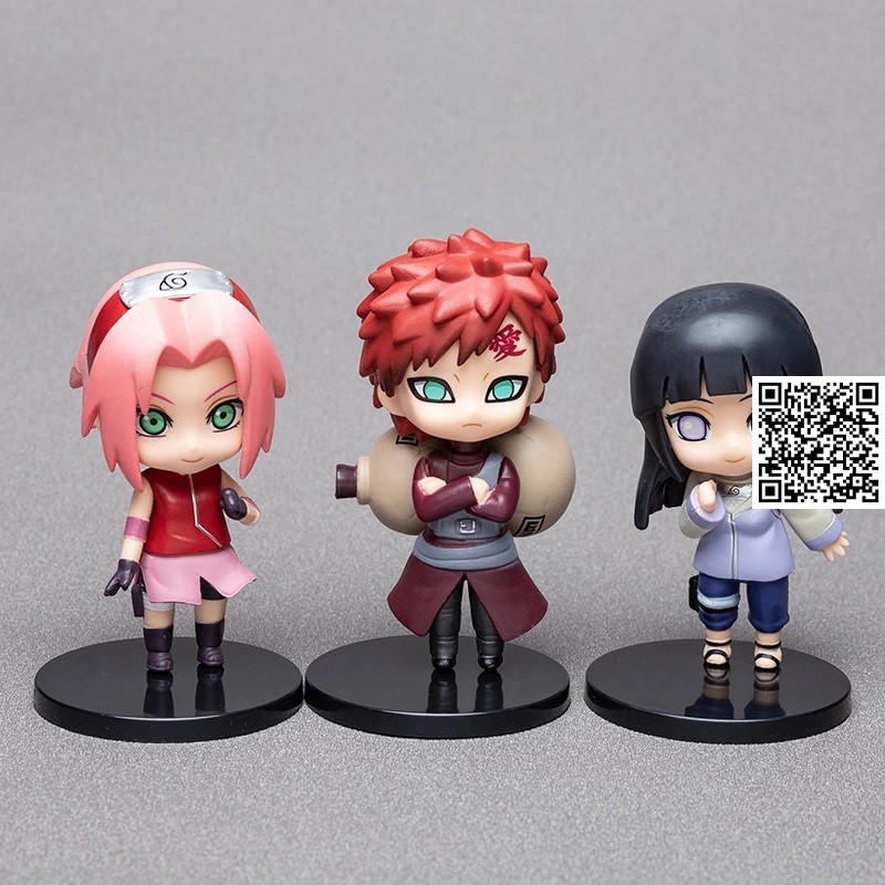 1278 Mô hình Chibi Ninja Naruto nhiều hình Jiraiya Naruto Kakashi Itachi Gaara Hinata