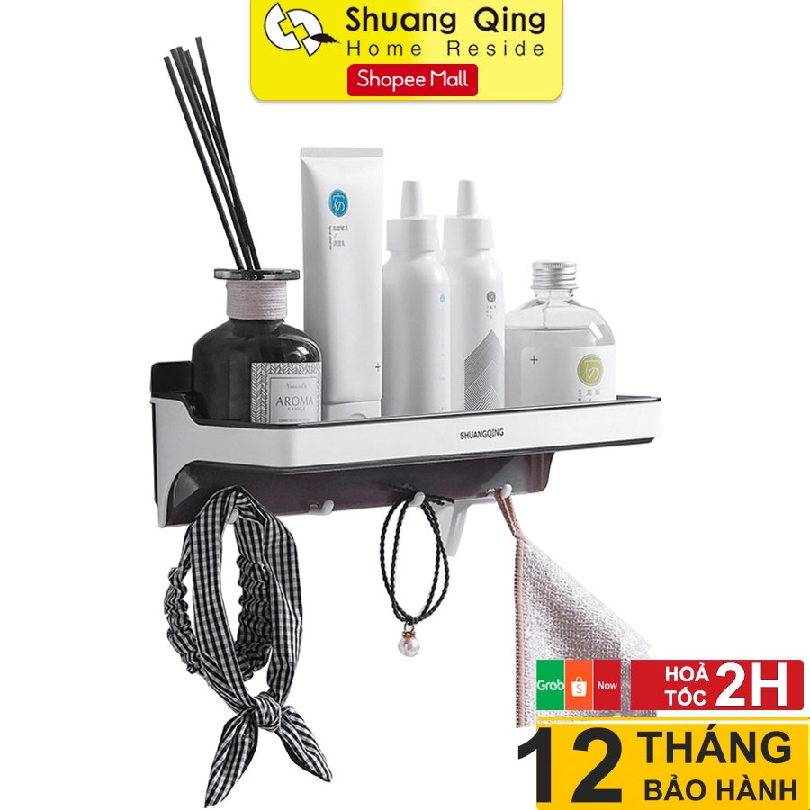 Kệ Đa Năng Kèm Móc Treo SHUANGQING Dán Tường Nhựa ABS SQ-5287