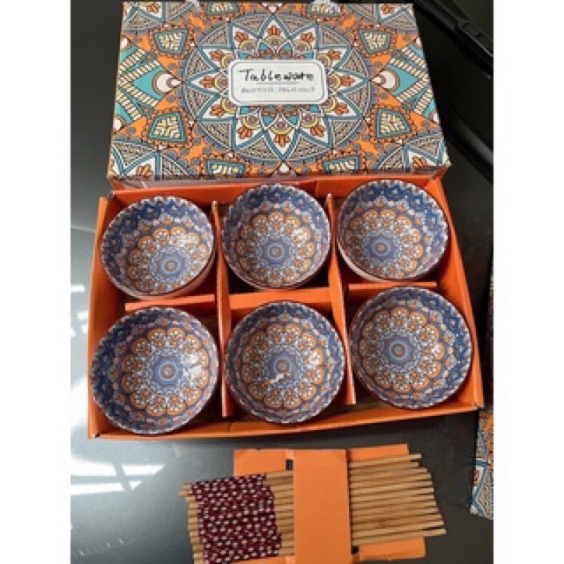 Sỉ 67k- Hộp 6 bát ăn cơm, set bát kèm đũa siêu cute, siêu đáng yêu, quà tặng xinh xắn