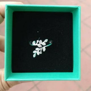 nhẫn-bông tai cành lá