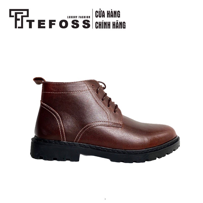 Giày nam boot cổ lửng TEFOSS HN008 Nâu size 38-44 cá tính