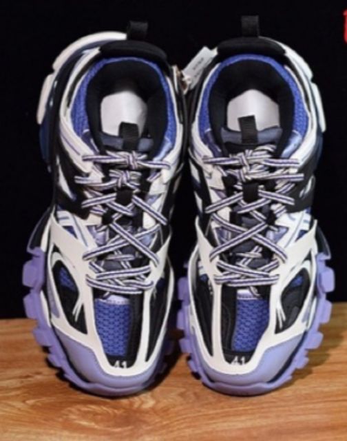 Balenciaga Logo Oversized Track Jacket Grey Blue White