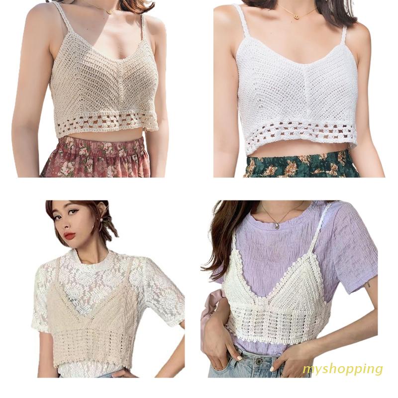 Áo croptop hai dây cổ chữ V thời trang mùa hè quyến rũ cho nữ