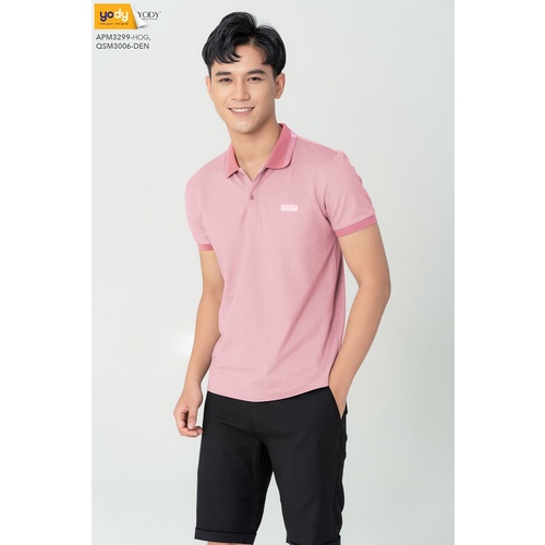 Áo phông polo nam YODY mắt chim chất thun cotton ngắn tay có cổ, đường may tỉ mỉ, không dão - SP: APM3299