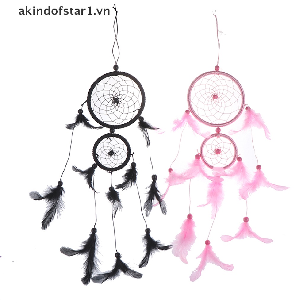 Dreamcatcher Đính Lông Vũ Treo Tường Trang Trí Nội Thất