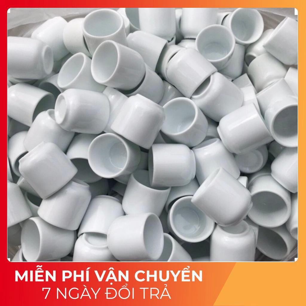 combo 10c Chén uống rượu men trắng Bát Tràng free ship