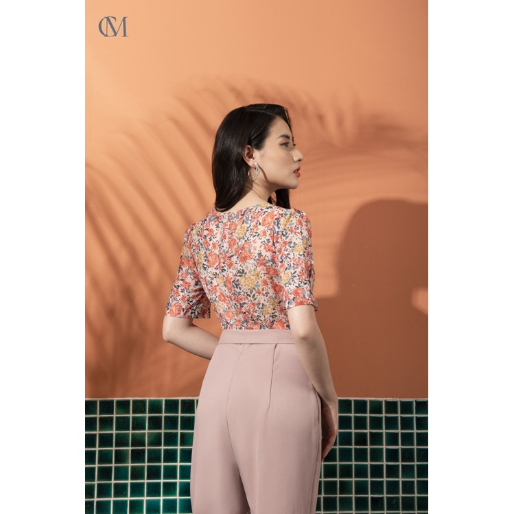 Jumpsuit Dài, Phối Hoạ Tiết Thân Trên, Xếp Ly Thân Trước, Có Túi, Phong Cách Công Sở, Đi Chơi Clara Mare - JUM3002