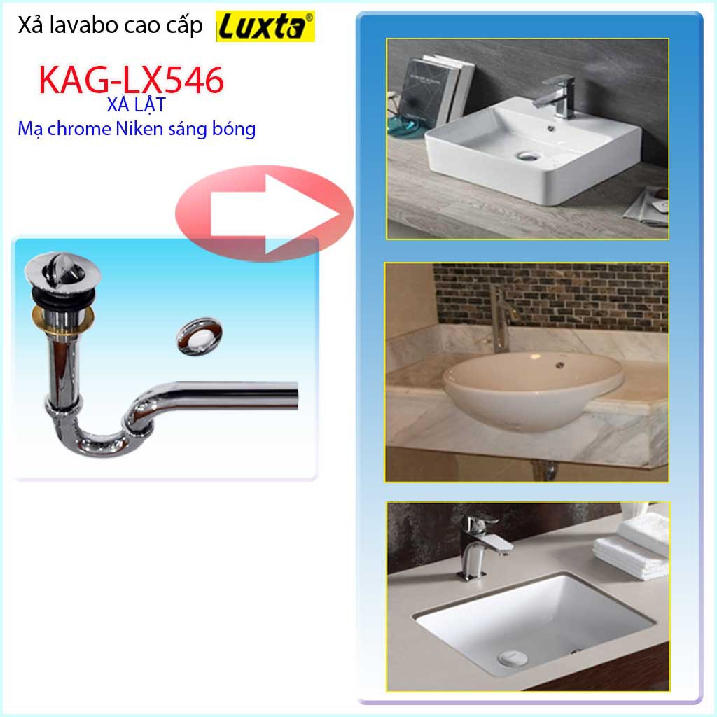 Xả lavabo Luxta KAG-LX546, bộ xả lavabo lật chậu lavabo sứ thoát nhanh sử dụng tốt