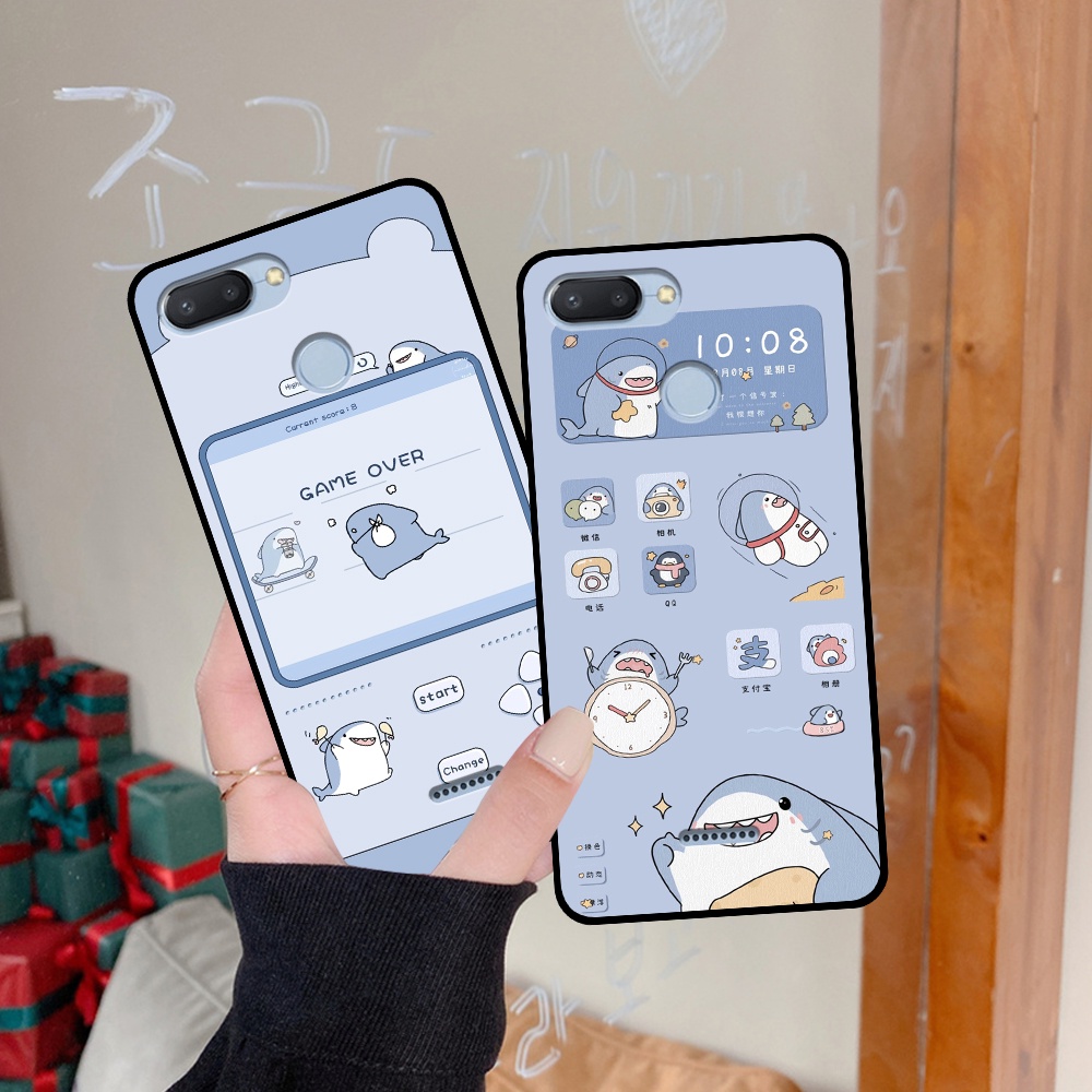 Ốp Xiaomi Redmi 6 in hình nền cá mập đáng yêu giá rẻ