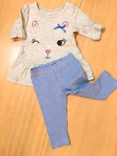 BỘ THUN COTTON BÉ GÁI CARTER
