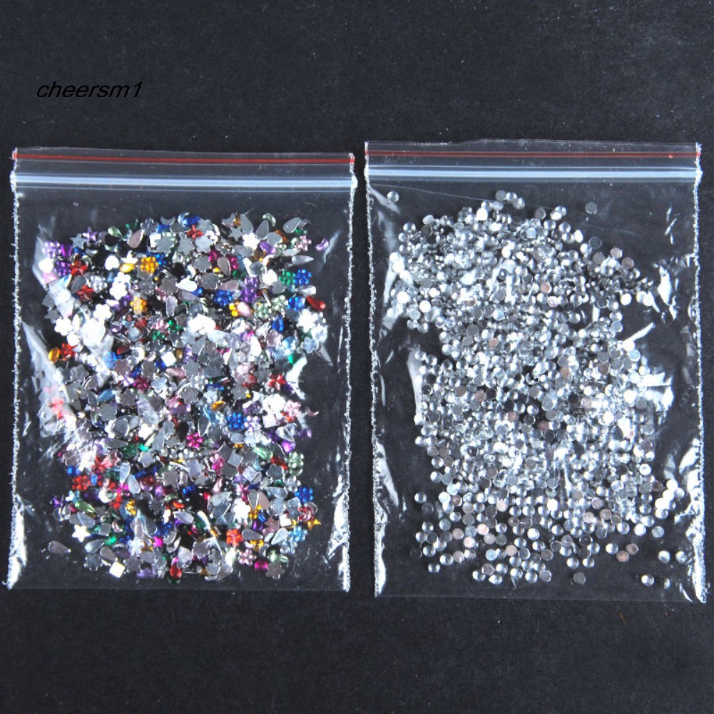 Bộ dụng cụ làm móng gel acrylic nghệ thuật đính đá Rhinestones lấp lánh