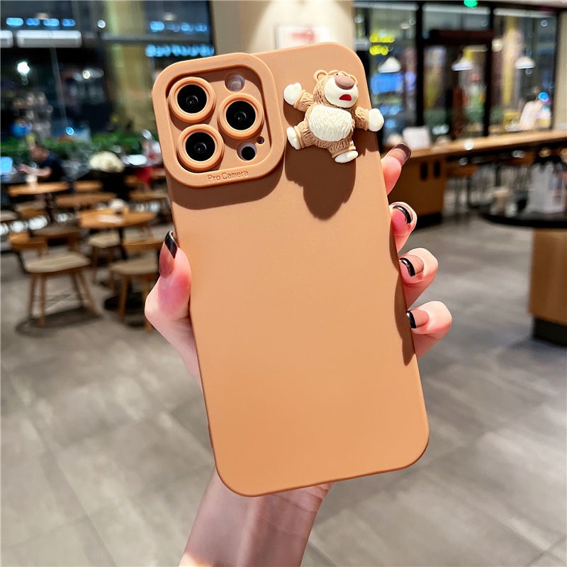 Ốp lưng điện thoại iphone bảo vệ camera Brown 7plus x xsmax 11 11promax 12 12pro 12promax 13 13pro 13promax DT13