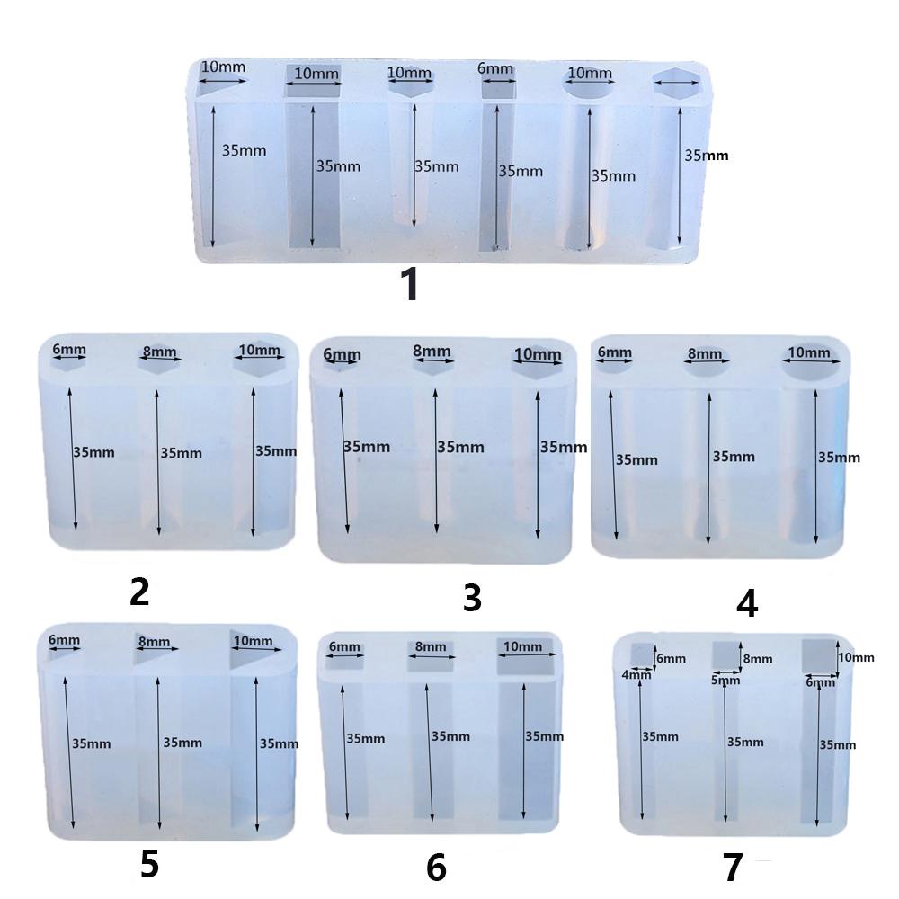 Khuôn Silicone Làm Mặt Dây Chuyền Hình Trụ|Khuôn Silicone Tạo Hình Trang Trí Bánh