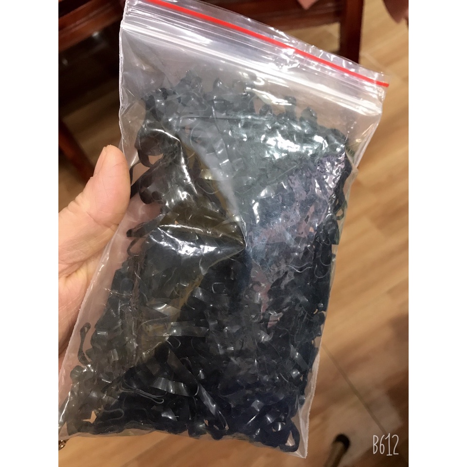 Gói 100gr thun( chun) buộc tóc màu đen