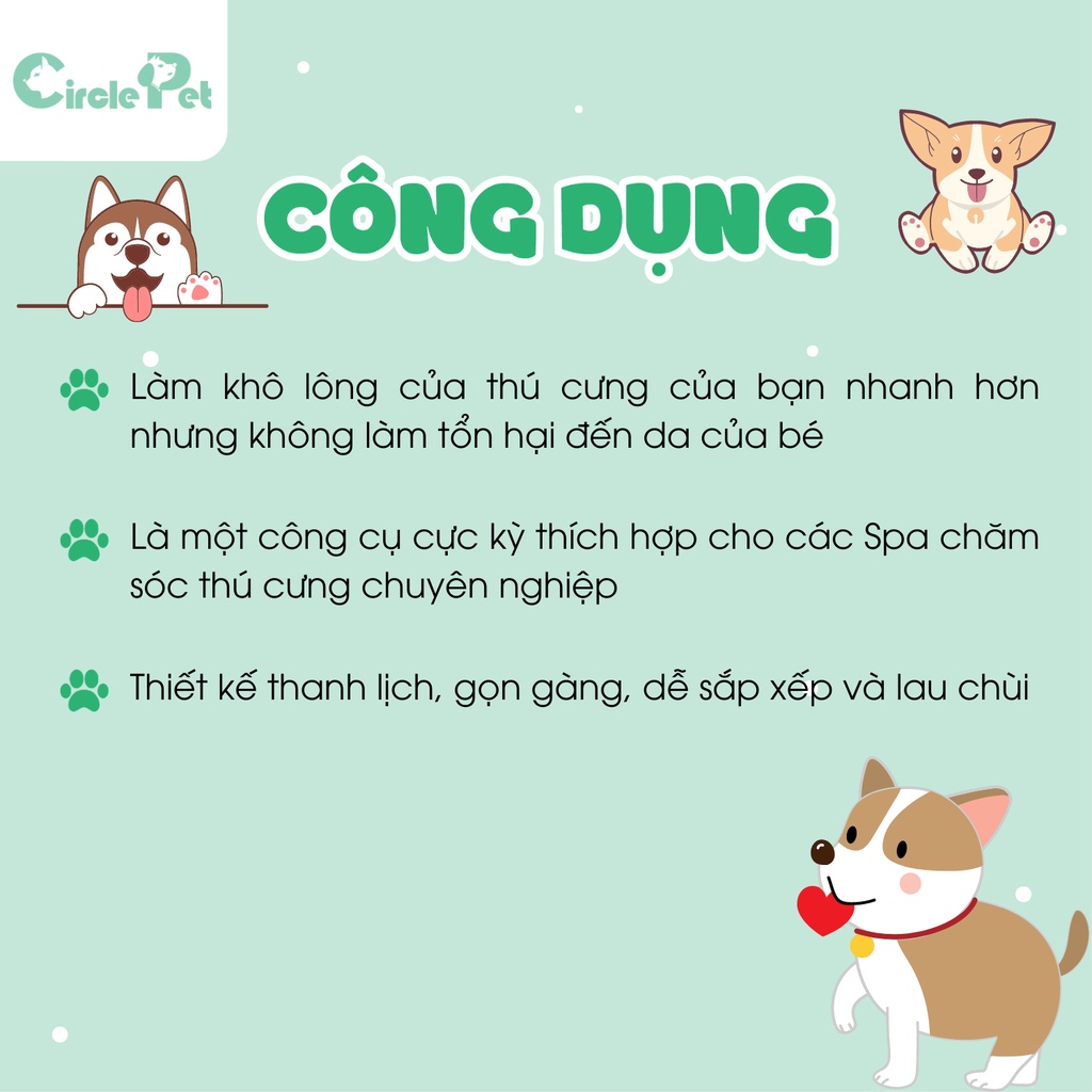 Máy Sấy Lông Aeolian Blaster TD-901GT Toex Grooming Chuyên Nghiệp Công Suất Lớn 2 Chế Độ Nóng Lạnh - Circle Pet