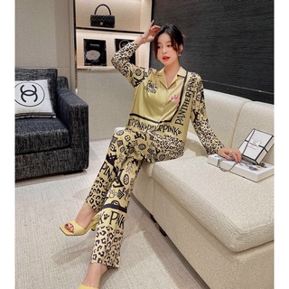 Pyjamas lụa mịn đẹp thoáng mát Quảng châu cao cấp