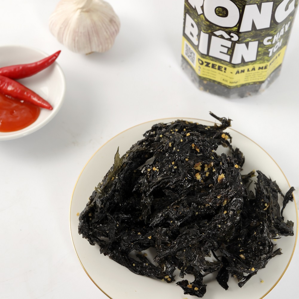 Rong biển cháy tỏi Ozee hộp 200g siêu ngon đồ ăn vặt Hà Nội