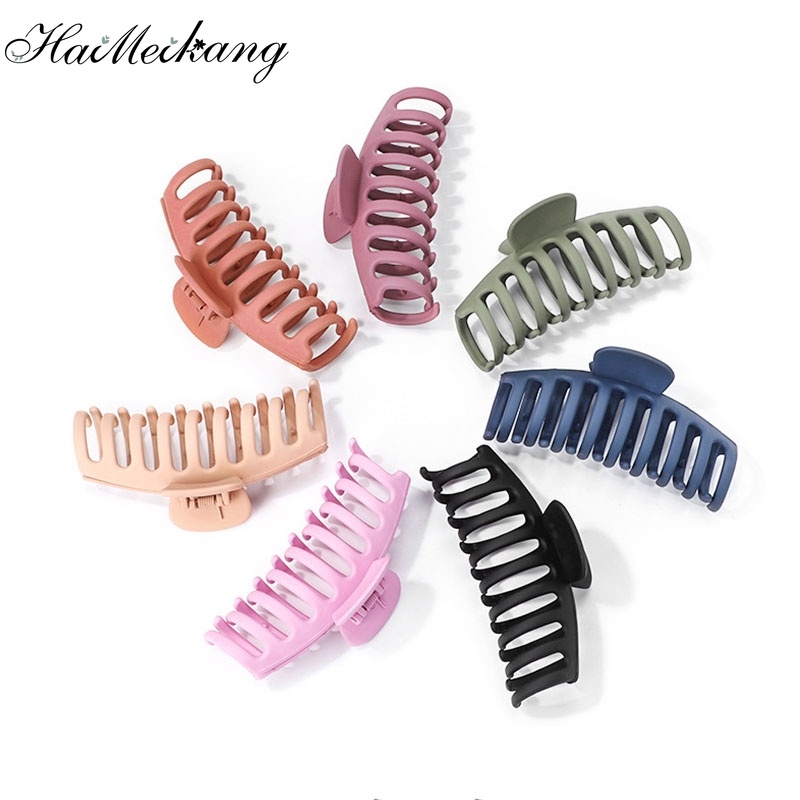 Kẹp tóc Haimeikang màu trơn cỡ lớn thời trang cho nữ