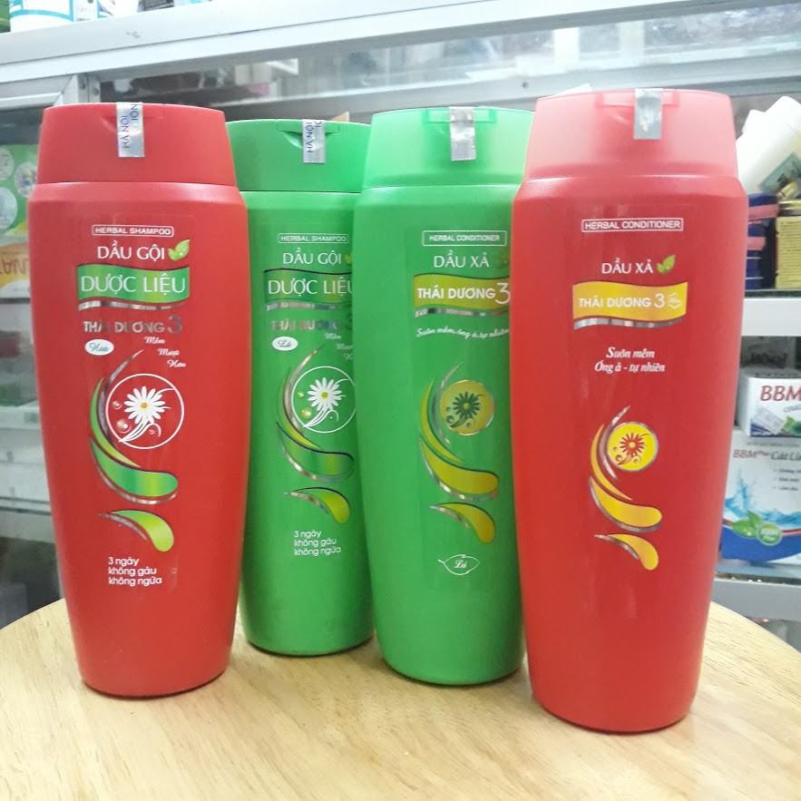 Dầu gội - xả dược liệu thái dương 3 chai 200ml
