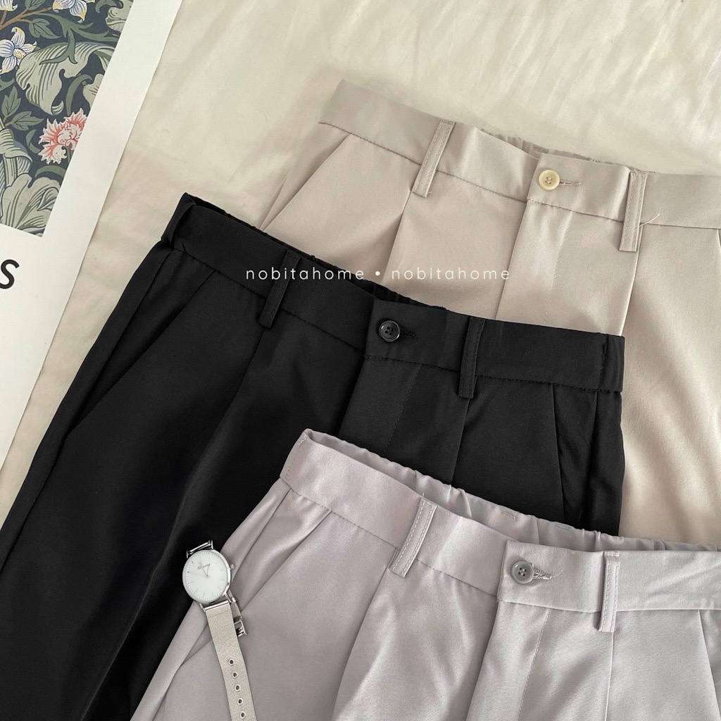 NOBITA HOME - Quần shorts nam, quần tây ngắn, nửa lưng chun 7702