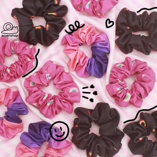 Chun buộc tóc Scrunchie vải 2 màu
