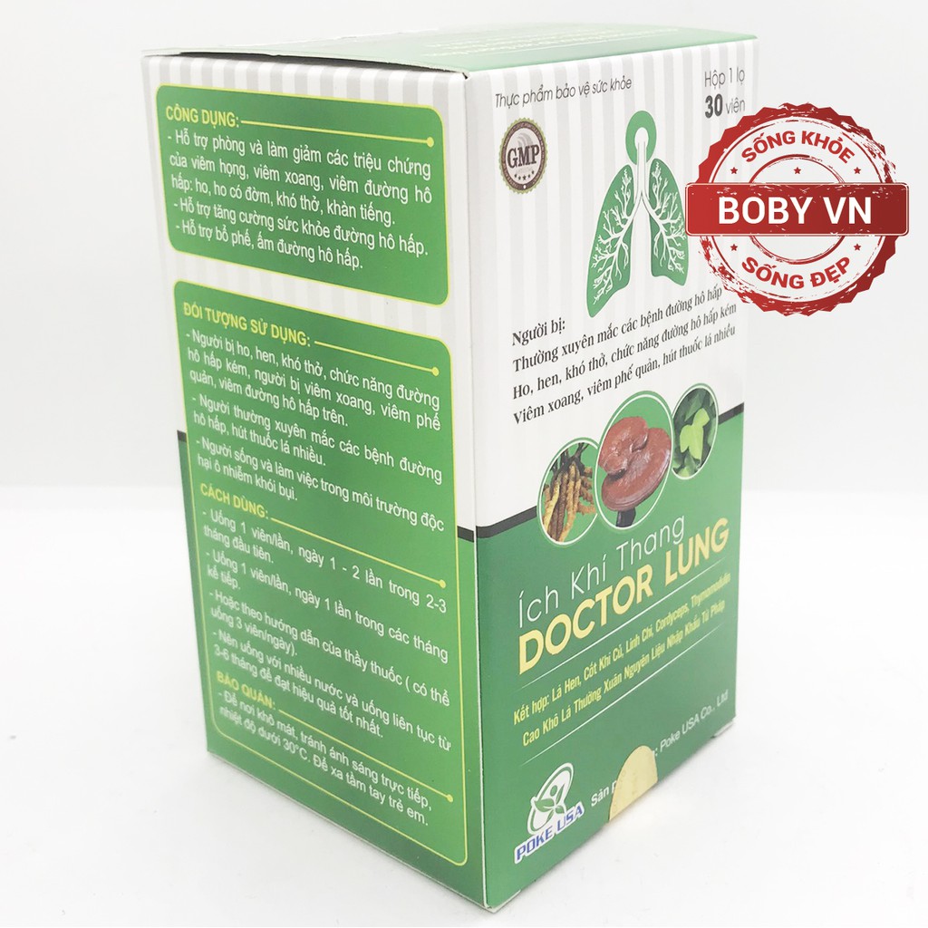 Ích Khí Thang Doctor Lung hỗ trợ viêm đường hô hấp (Hộp 1 lọ 30 viên)