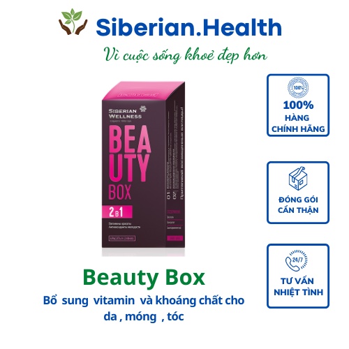 Beauty box - SIBERIAN WELLNESS bổ sung vitamin và khoáng chất cho da, móng, tóc
