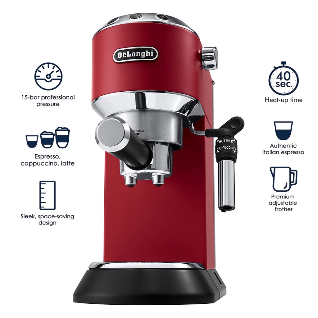 Máy pha cafe espresso DELONGHI EC685, màu đen - màu trắng - màu bạc - màu đỏ