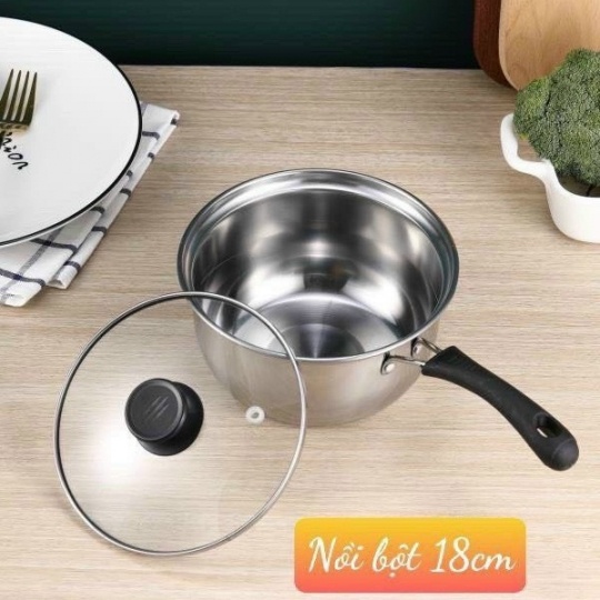 Nồi Khuấy Bột Có Tay Cầm 18cm - Nhà Mỵ SHop