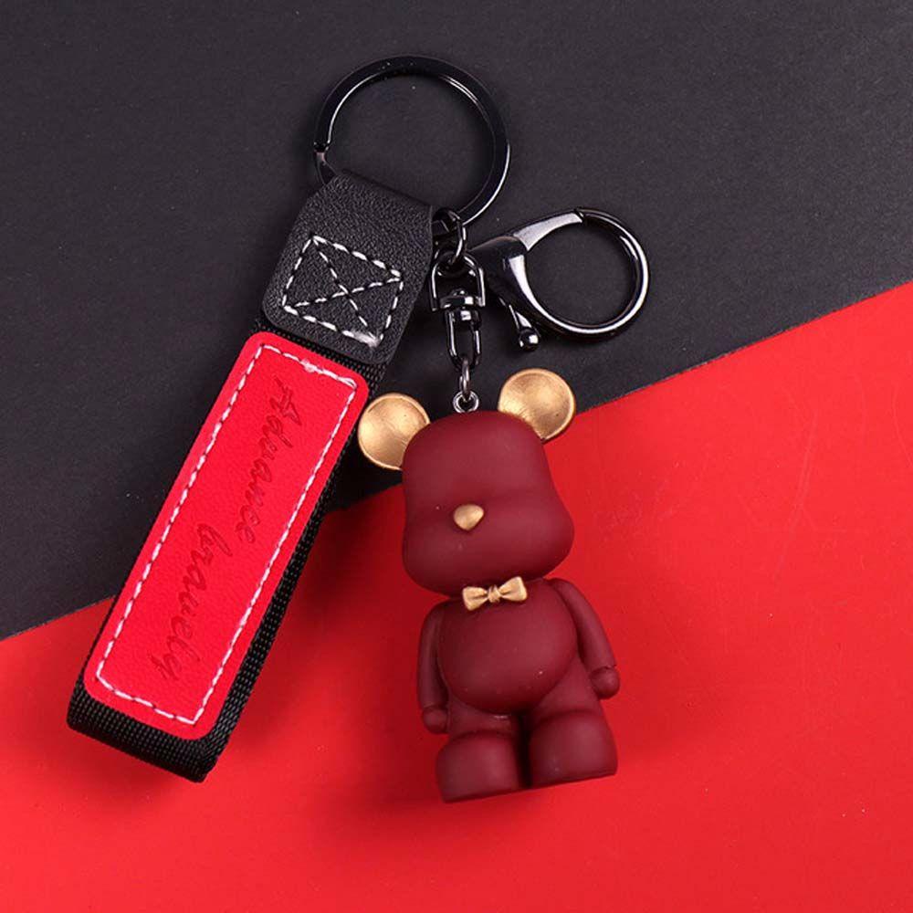 Darnell Móc Khóa Dây Da Hình Gấu Thắt Nơ Trang Trí Túi Xách / Móc Khóa Cho Nữ