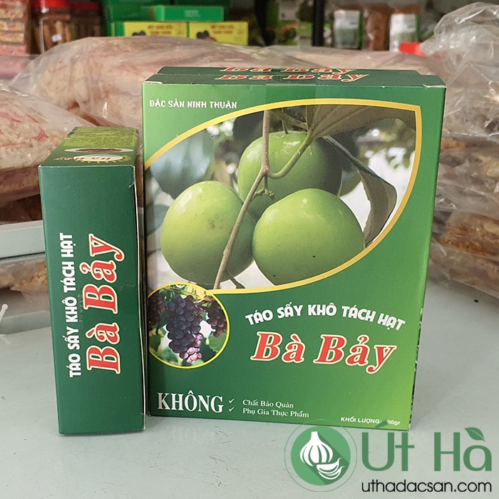 Táo Sấy Ninh Thuận Hộp 200gr Mứt Táo Bà Bảy Không Chất Bảo Quản An Toàn Cho Sức Khỏe - Út Hà Đặc Sản