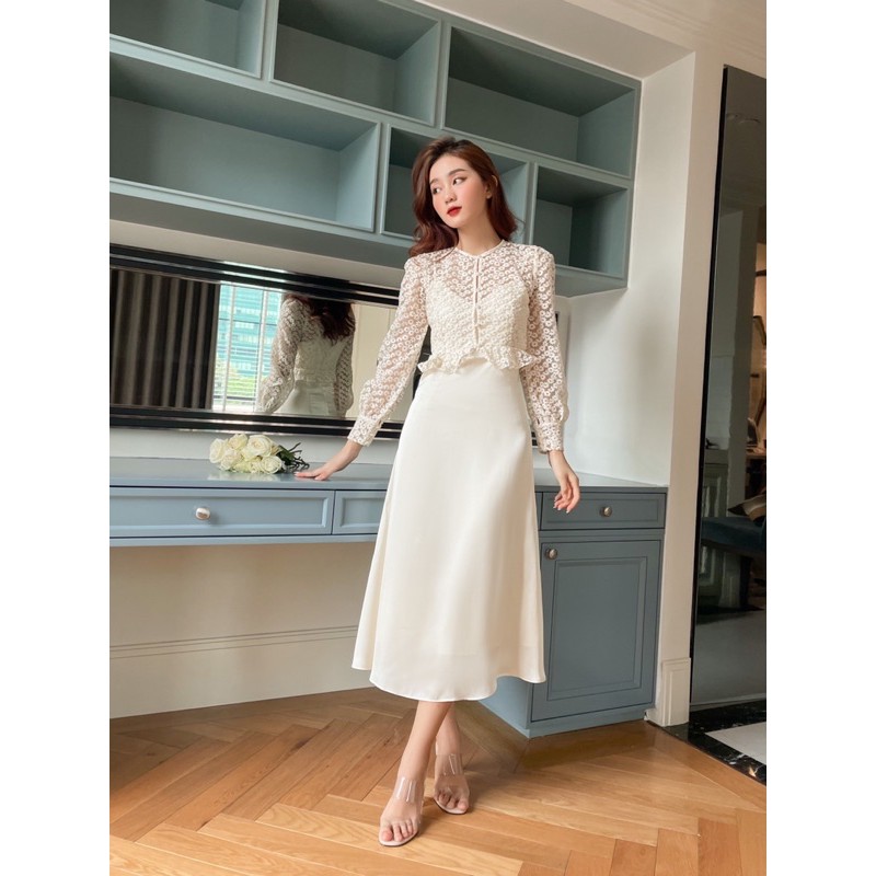 Set váy áo daisy dress thêu hoa nhí