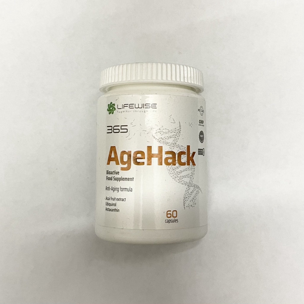 [ GIÁ SỈ ] - LifeWise #365 Agehack, sự kết hợp của 10 chất chống oxy hóa mạnh mẽ - Hộp 60 viên
