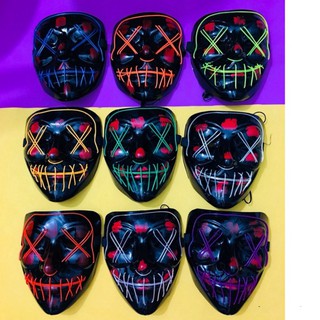 (10 MÀU) Mặt Nạ THANH TRỪNG phát sáng, mặt nạ hacker đèn LED nhiều mẫu jason jabbawookeez hóa trang halloween sự kiện lễ