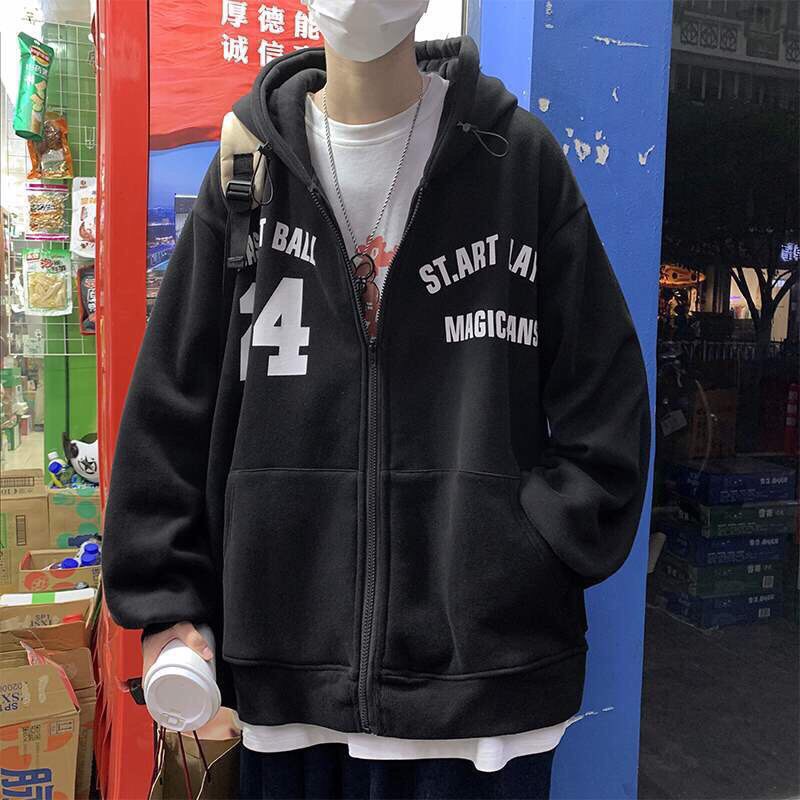 Áo Khoác Nỉ Hoodie Mũ 2 Lớp F24 Dáng Rộng Unisex Kéo Khoá Phong Cách Hàn Quốc(Hàng Sẵn-Ảnh Thật)