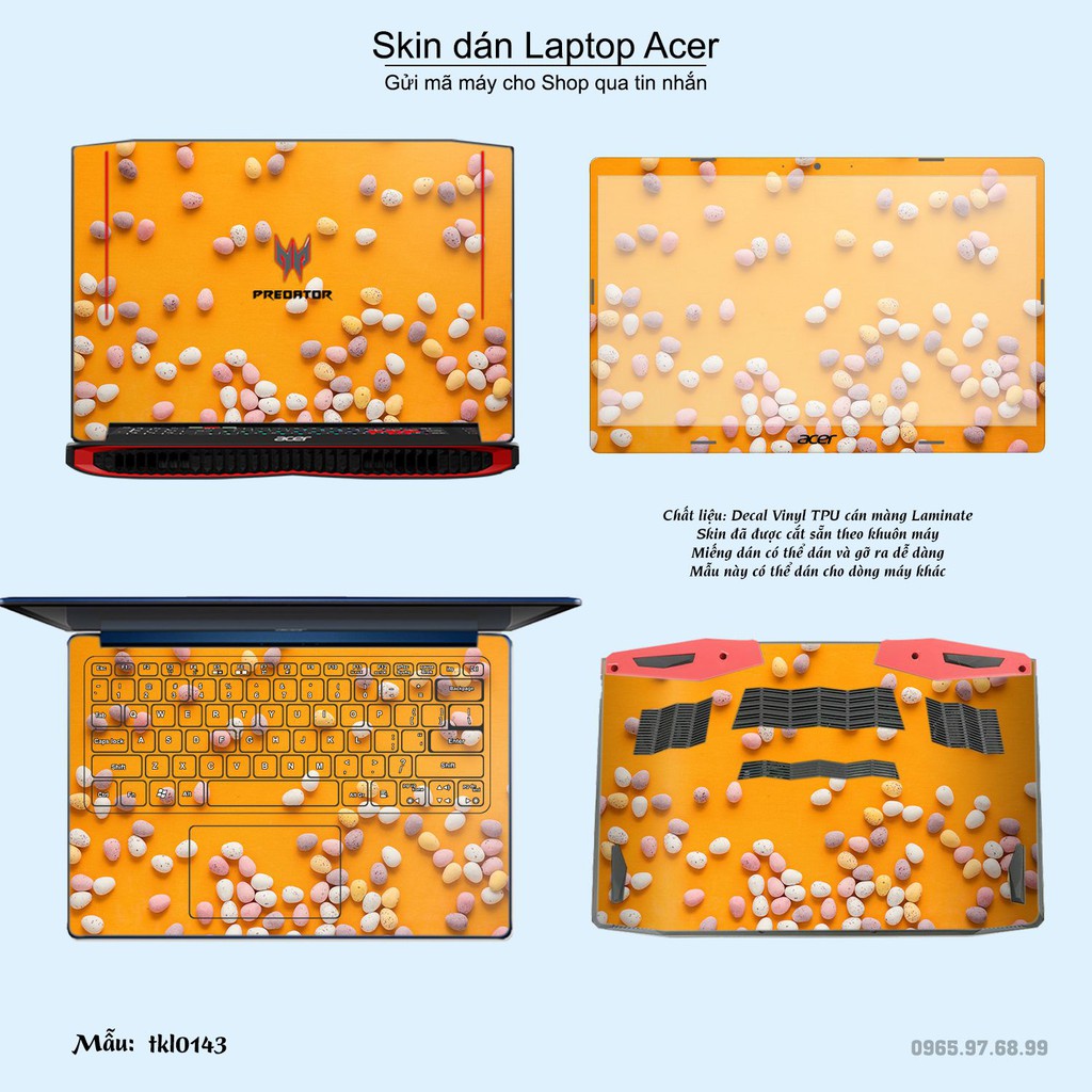 Skin dán Laptop Acer in hình thiết kế nhiều mẫu 4 (inbox mã máy cho Shop)